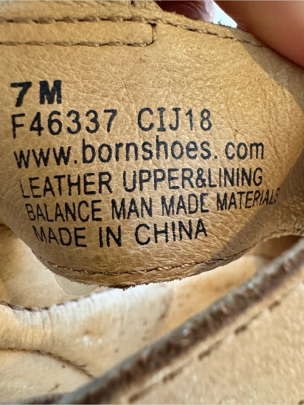 Born Lenore Cork Wedge Sandal Womens 7 Natural Tan Leather Comfort Platform Shoe - Picture 10 of 10
